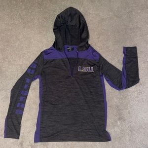 Boys performance LSU LIGHTWEIGHT pullover HOODIE Size YS (8-10)